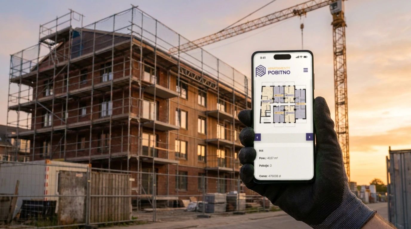 Wyszukiwarka mieszkań inwestycji Apartamenty Pobitno na smartfonie